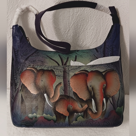 NWT Anuschka hand painted leather handbag. - Picture 2 of 10